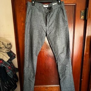 Gray plaid dress pants